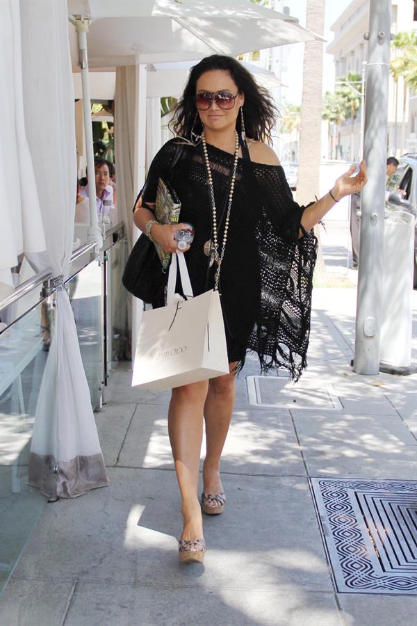Tia Carrere Shopping at Jimmy Choo in Beverly Hills 02.05.13 