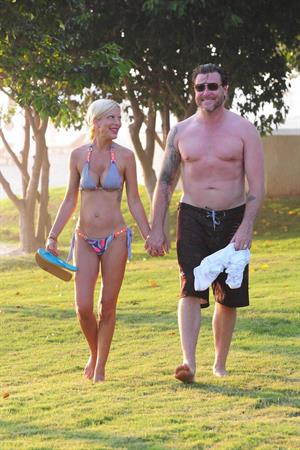 Tori Spelling Celebrates her birthday with family at the St Regis Punta Mita Resort in Mexico (May 20, 2013) 