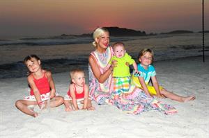 Tori Spelling Celebrates her birthday with family at the St Regis Punta Mita Resort in Mexico (May 20, 2013) 