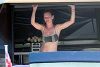 Uma Thurman on a yacht in St Trope July 6, 2013 