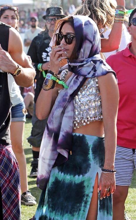 Vanessa Hudgens at Coachella Festival day 3 in Indio on April 14, 2013