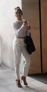 Vanessa Hudgens arriving at BBC Radio 1 in London on July 16, 2013 