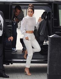 Vanessa Hudgens arriving at BBC Radio 1 in London on July 16, 2013 