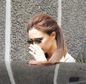 Victoria Beckham leaving London's Vogue Festival in London on April 28, 2013