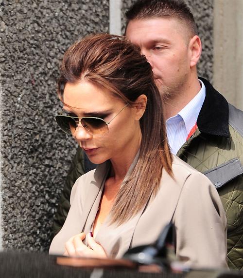 Victoria Beckham leaving London's Vogue Festival in London on April 28, 2013