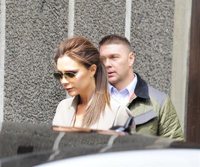 Victoria Beckham leaving London's Vogue Festival in London on April 28, 2013