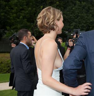 Jennifer Lawrencein Paris showing side