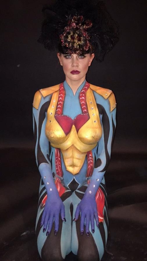 Maitland Ward in body paint