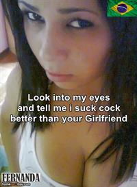 My Tributes for hot brazilian Mistress FERNANDA. 
I did all what she ordered me. wrote her name on my cock, balls, toys. She is a very hot Mistress.
I'm proud when she allow me to lick her pussy