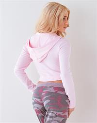 Olivia Paige in a Pink Hoodie and a Pink Camo Sweats