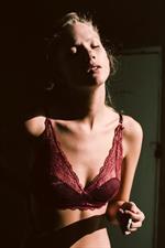 Berit Birkeland in lingerie