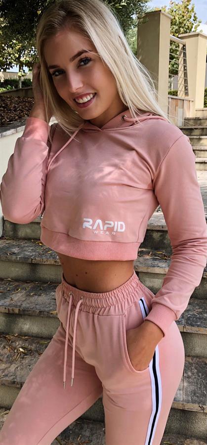 Emma in Pink Sweats with Halter Top