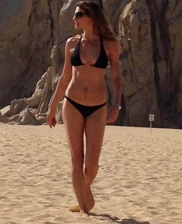 Tricia Helfer in a bikini