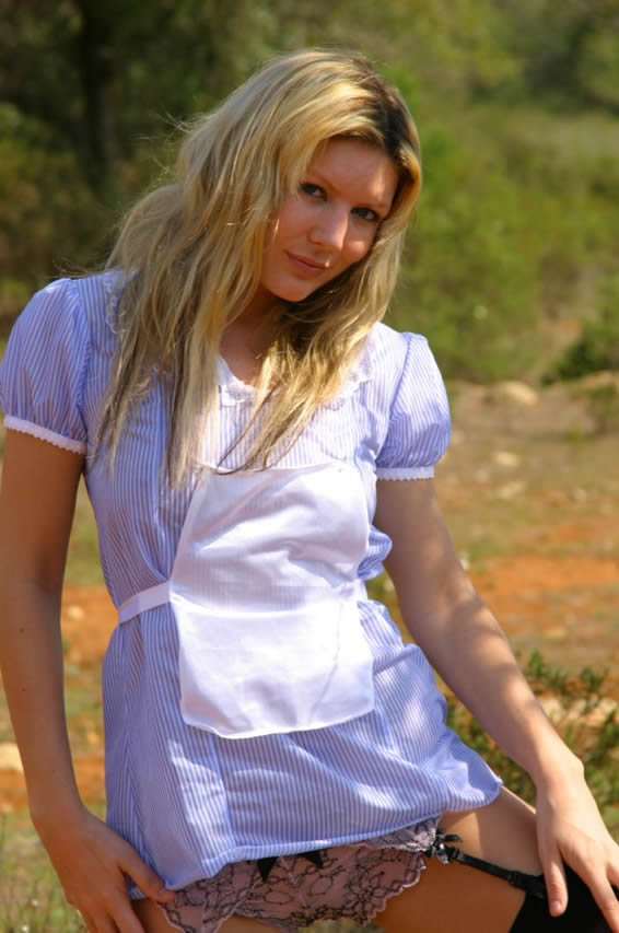  Nicole in stockings and nurse outfit 