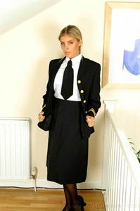  Naval uniform with black stockings 