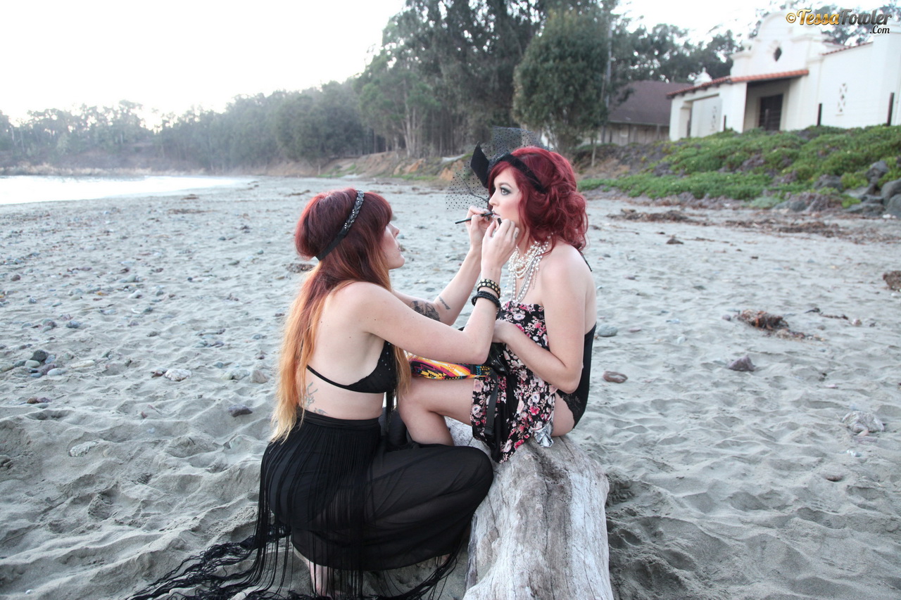 Hey guys! Yes, it's the first behind-the-scenes set from my  Classic Sunset  shoot and there's just   something about the natural sunset sunlight and how it combined with this classic corset, pearls, veil   and hat and of course my all-natural big tits.