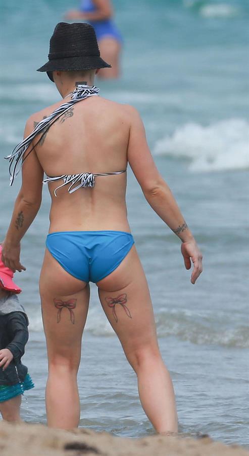 Pink in a bikini - ass