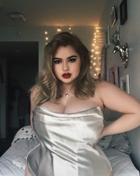 Hot sexy curvy lingerie model