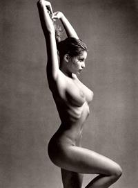 Laeticia Casta nude boobs photo posing fully naked showing off her topless big tits.