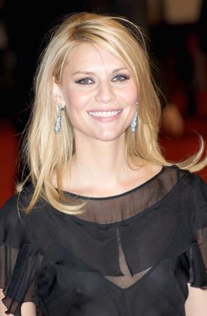 Claire Danes at the Me & Orson Welles premiere - showing nipple through see through blouse