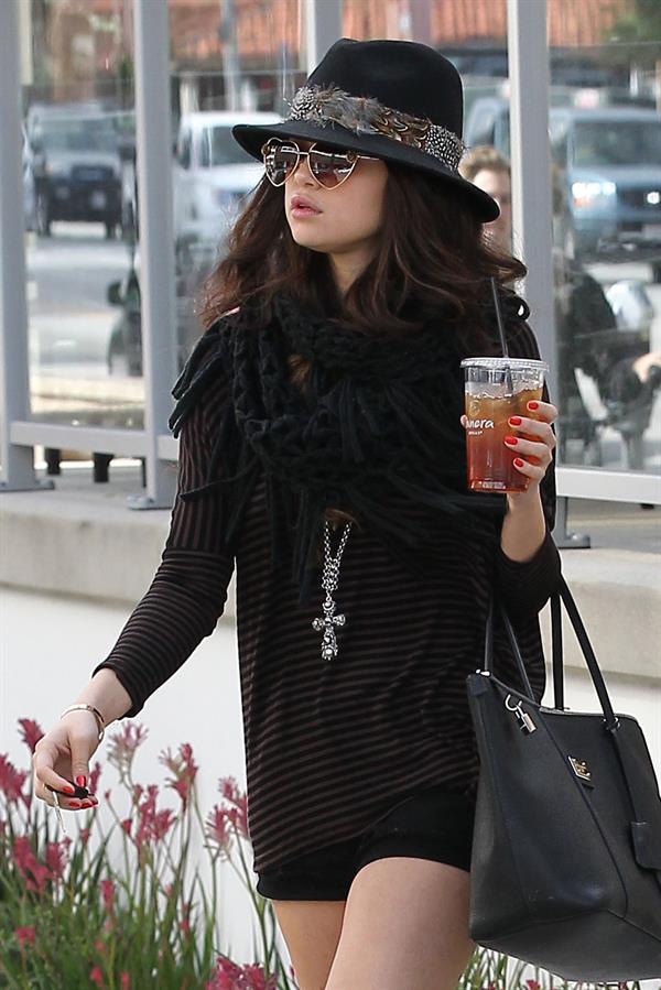 Selena Gomez leaving Panera Bread in LA 2/2/13 