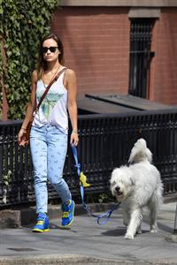 Olivia Wilde walking her dog in New York City - April 9, 2013 