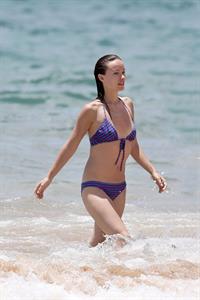 Olivia Wilde on the beach and in the water in Hawaii - May 26, 2013 