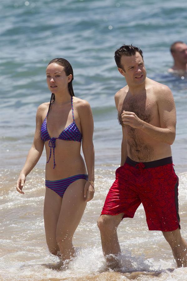 Olivia Wilde on the beach and in the water in Hawaii - May 26, 2013 