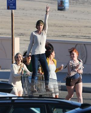 Taylor Swift filming a music video in Malibu 2/11/13 