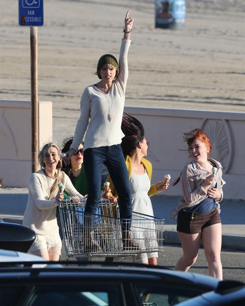 Taylor Swift filming a music video in Malibu 2/11/13 