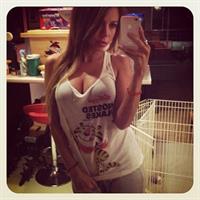 Jimena Sanchez taking a selfie