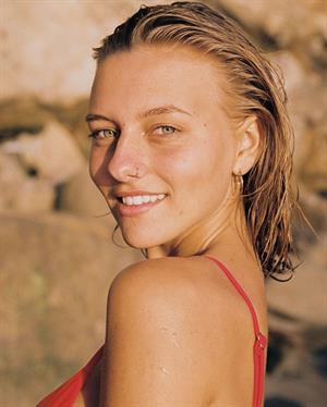 Red Bikini on the Rocks
