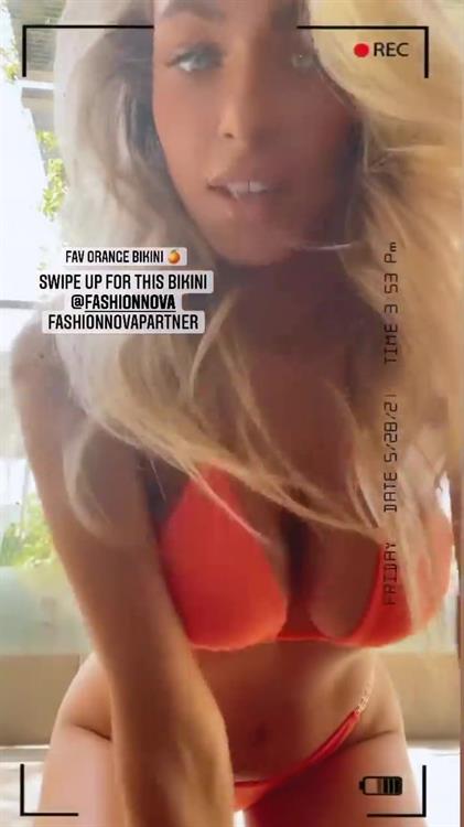 Hannah Palmer in a bikini