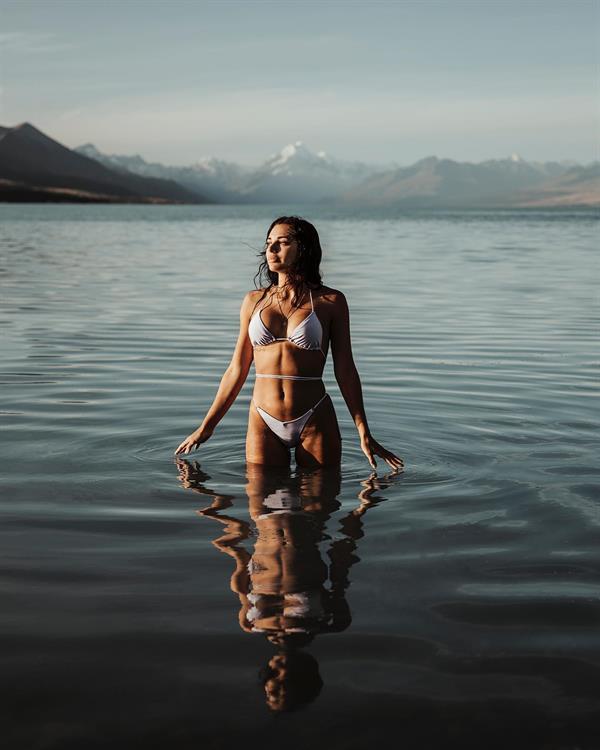 Georgia Hassarati in a bikini