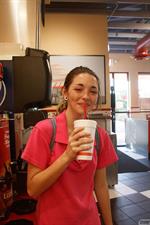 Hannah Tarley Teasing in a Diner