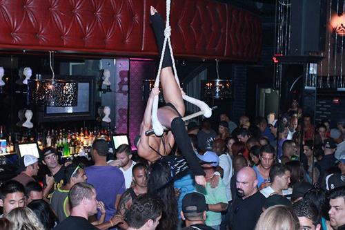 Marlina Moreno go go dancing with Amanda Stronegger