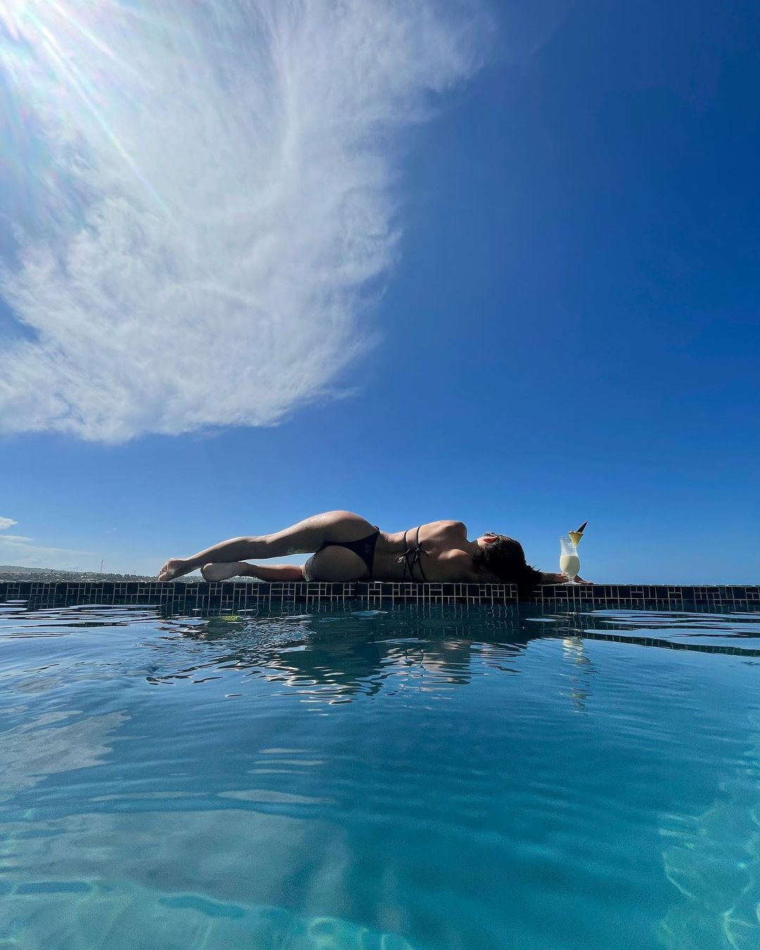 Maryna Rebediuk in a bikini