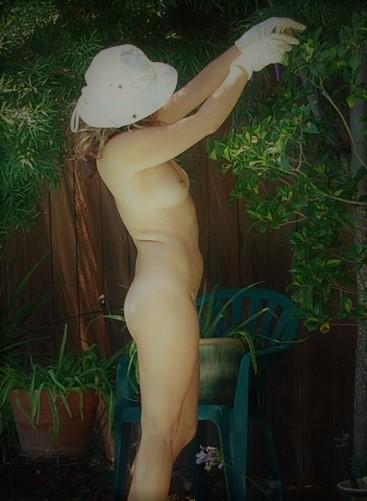 Randi in the garden