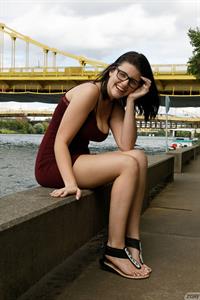 Busty Michele James in Shorts