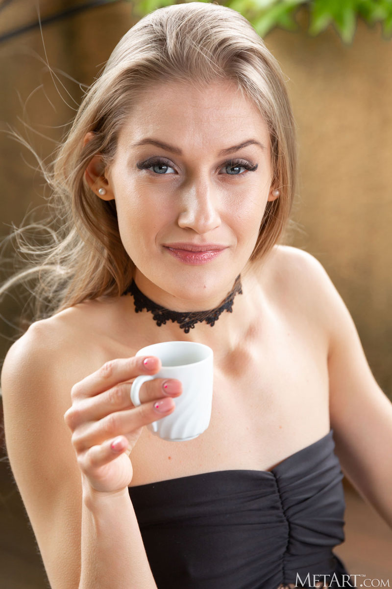 Tiffany Tatum in a Black Dress