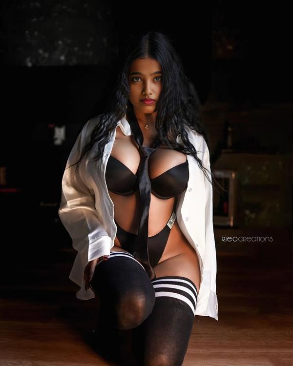 Anonymous in lingerie