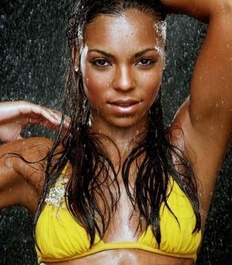 Ashanti in a bikini