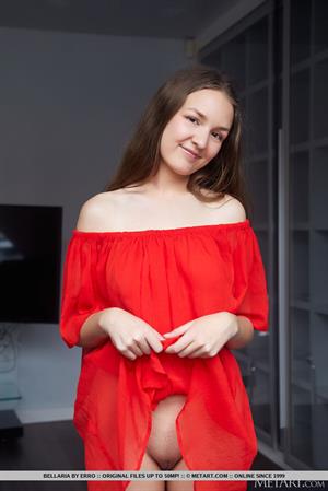 Bellaria Nude Pictures Radiant in Red