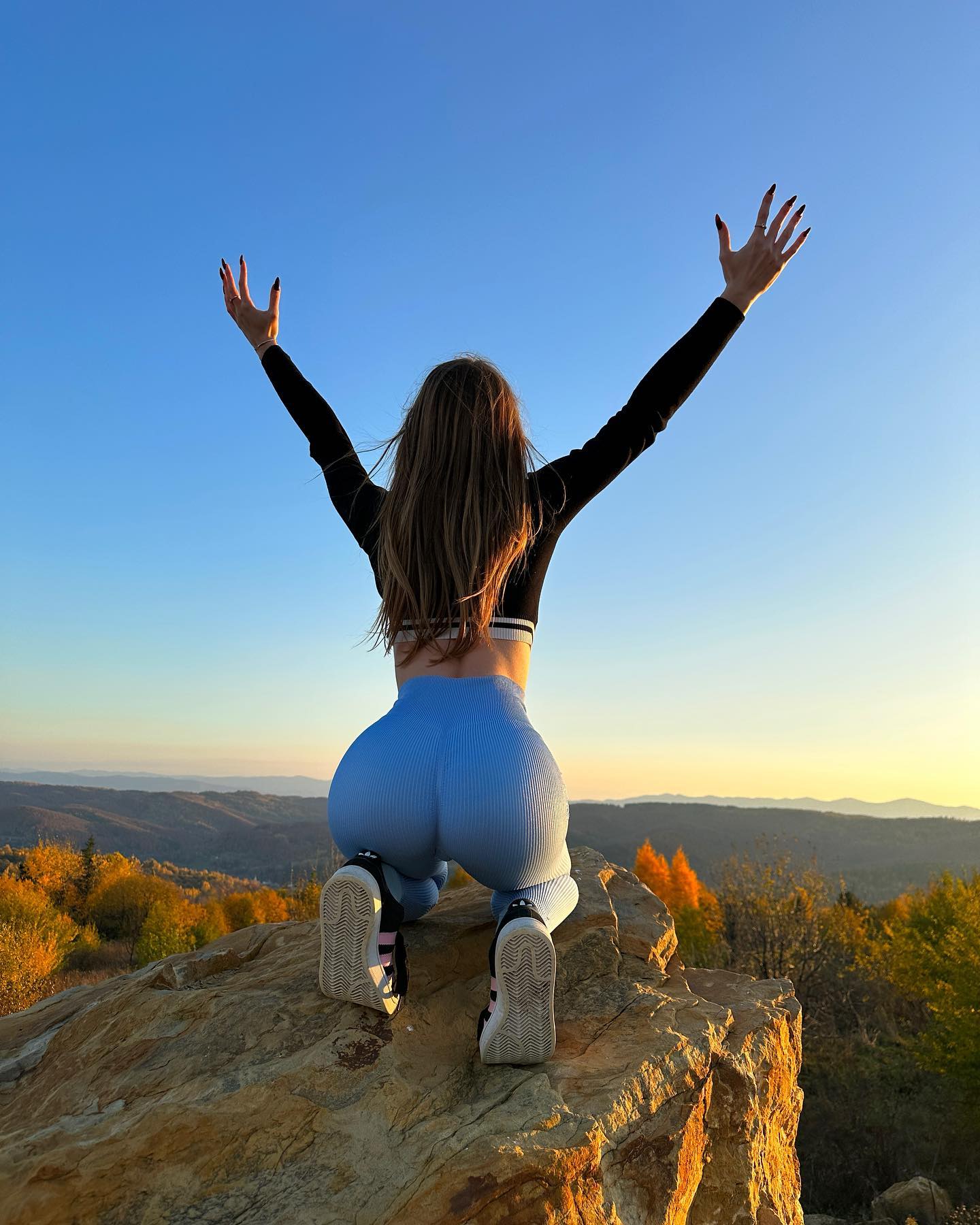 Hiking in tight pants