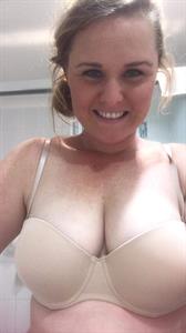 Horny wife flashing her tits for all to enjoy!