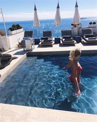 Sara Skjoldnes Adams in a bikini