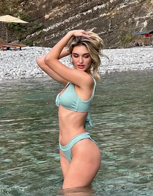 Drita Ziri in a bikini