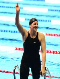 American Olympic Swimmer Missy Franklin won Gold in the 2012 Olympics