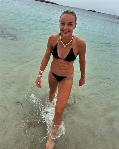 Rebecca Šramková in a bikini