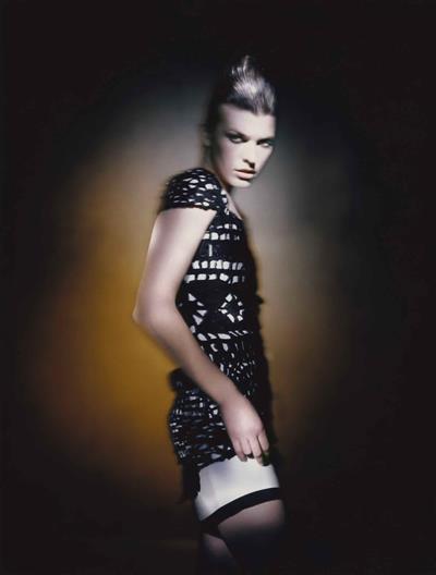 Milla Jovovich in a bikini